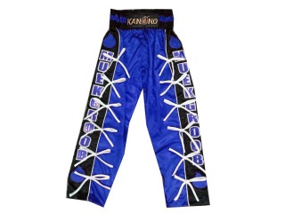 Custom Kickboxing Trousers : KNPANTS-005-Blue-Black