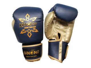Kanong Kick boxing Gloves : Lai Thai / Navy