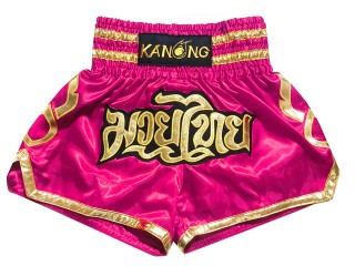 Kanong Kick boxing Shorts : KNS-121 DarkPink