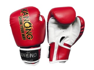 Kanong Kids Kickboxing Gloves : Red and White