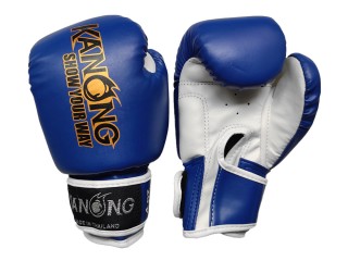 Kanong Kids Muay Thai Gloves : Blue and White