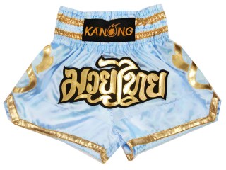 Kanong Muay Thai boxing Shorts : KNS-121 LightBlue