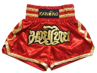 Kanong Thai boxing Shorts : KNS-121 Red