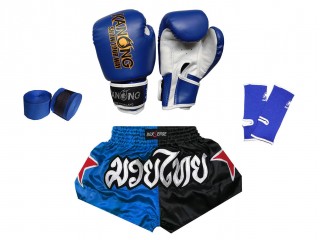 Muay Thai Kickboxing Bundle Set for Kids : BlueMuay Thai 