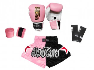 Muay Thai Kickboxing Bundle Set for Kids : Light Pink
