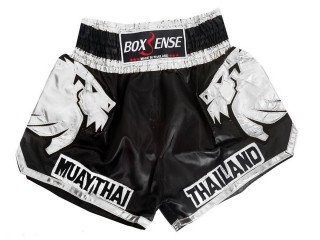 Boxsense Kids Muay Thai Kickboxing Shorts : BXS-303 Black-K