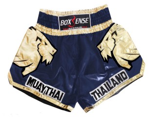 Boxsense Kids Kickboxing Training Shorts : BXS-303-Navy