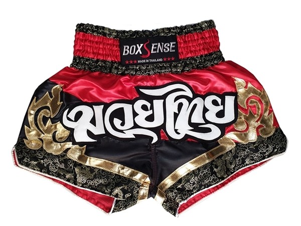 Boxsense Muay Thai Boxing Shorts : BXS-086-Red