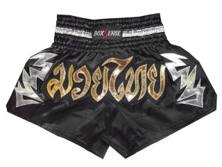 Boxsense Kids Kickboxing Training Shorts : BXSKID-010-Black