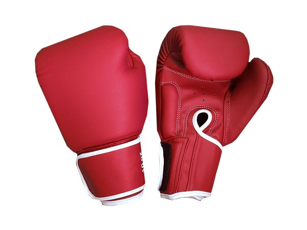 Boxsense Classic Muay Thai Boxing Gloves : Red
