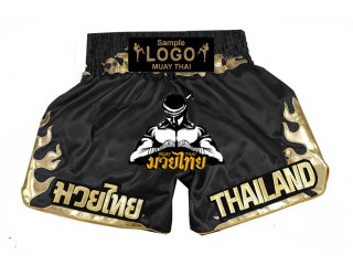 Custom Muay Thai Shorts with Embroidered Logo Patch