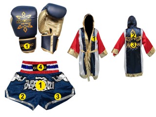 Custom Boxing Gloves, Custom Kickboxing Shorts and Custom Fight Robe