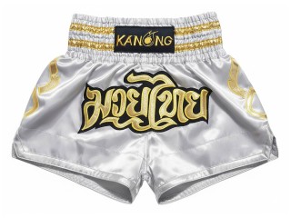 Kanong Kick boxing Shorts : KNS-121 Silver