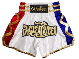 Kanong Kick boxing Shorts : KNS-141 White