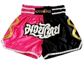 Kanong Kick boxing Shorts : KNS-143 Pink Black