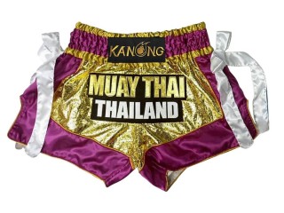 Kanong Kick boxing Shorts : KNS-152-Gold-Violet
