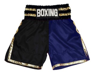Custom made Boxing Shorts : KNBSH-039-Black-Navy