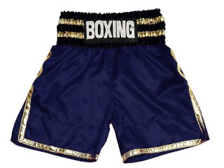 Custom made Boxing Shorts : KNBSH-039-Navy