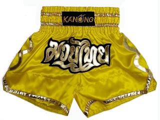 Kanong Kids Kickboxing Shorts : KNS-121-Yellow