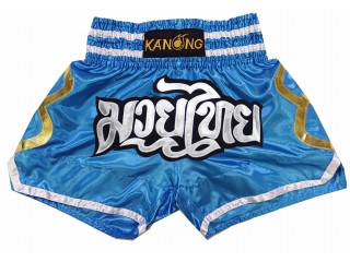 Kanong Kick boxing Shorts : KNS-143-Skyblue