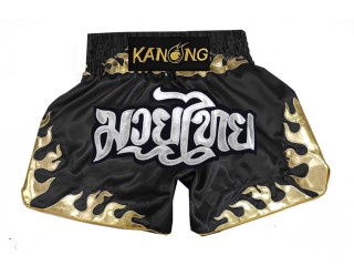 Kanong Kick boxing Shorts : KNS-145-Black