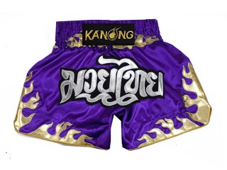 Kanong Kick boxing Shorts : KNS-145-Purple