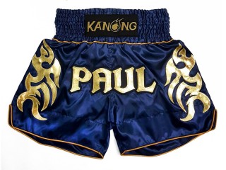 Kanong Custom Black and Red Muay Thai Shorts : KNSCUST-1204