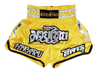 Kanong Custom Black and Red Muay Thai Shorts : KNSCUST-1212