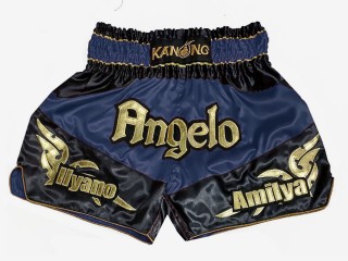 Custom Kickboxing Shorts : KNSCUST-1248-Navy