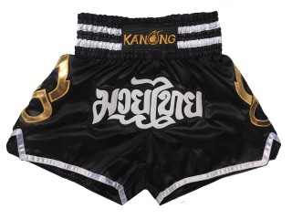 Kanong Kick boxing Shorts : KNS-143-Black