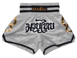 Kanong Kick boxing Shorts : KNS-143-Silver