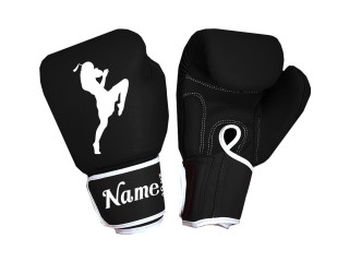 Personalised Blue Muay Thai Boxing Gloves : KNGCUST-087
