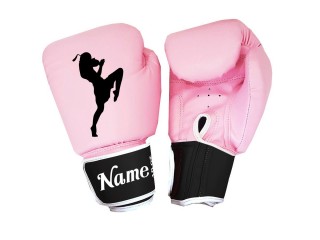 Personalised Blue Muay Thai Boxing Gloves : KNGCUST-090