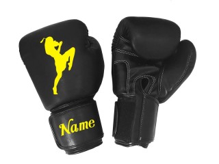 Personalised Blue Muay Thai Boxing Gloves : KNGCUST-092