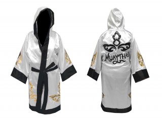 Personalized Muay Thai Robe : KNFIR-143-White