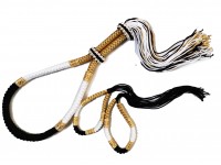 Muay Thai Mongkol Headband + Prajead Arm bands : ThaiStyle-White-Black-Gold