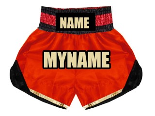 Custom Boxing Trunks, Customize Boxing Shorts : KNBSH-022-Red