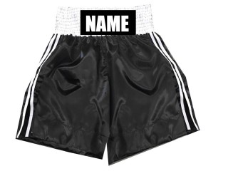 Custom Boxing Trunks, Customize Boxing Shorts : KNBSH-026-Black