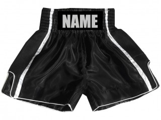 Custom Boxing Trunks, Customize Boxing Shorts : KNBSH-027-Black