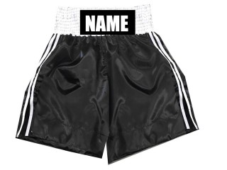 Custom Boxing Trunks : KNBSH-026 Black