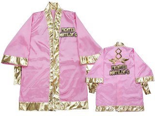 Customize MuayThai boxing Robe : KNFIRCUST-001 Pink