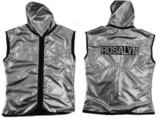 Personalized Mens  Boxing Hoodies / Muay Thai Jacket : Silver
