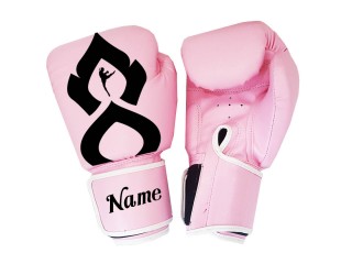 Personalised Pink Boxing Gloves Thai Kick  : KNGCUST-068
