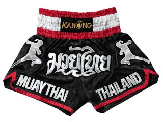 Kanong Kids Kickboxing Shorts :  KNS-133-Black-K