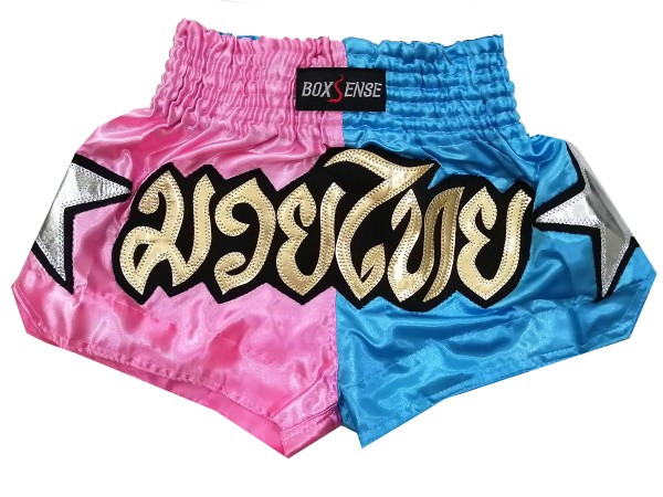 SKY BLUE DUO /'CERIUS/' MUAY THAI KICKBOXING SHORTS