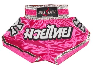 Boxsense Girl Muay Thai Kick boxing Shorts : BXSKID-017 Pink