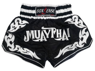 Boxsense Kids Muay Thai Kickboxing Shorts : BXS-076-BK-K