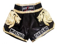 Boxsense Kickboxing Training Shorts : BXS-303 Black and Gold