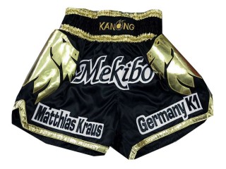 Kanong Custom Black Lion Muay Thai Shorts : KNSCUST-1124