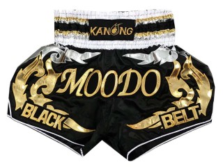 Kanong Custom Black Kick boxing Shorts : KNSCUST-1048
